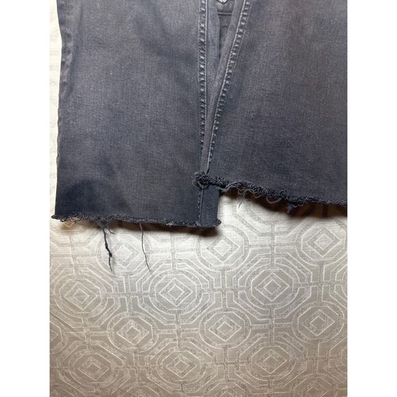 MNG Mango Women’s Flared Black Jeans Size 8 High Rise Stretch Denim Retro Chic - Picture 6 of 7